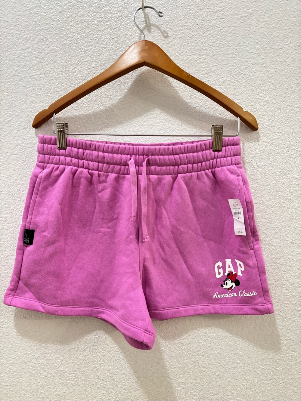 Gap X Disney Pink Sweat Shorts Size Small NEW Loungewear Comfy